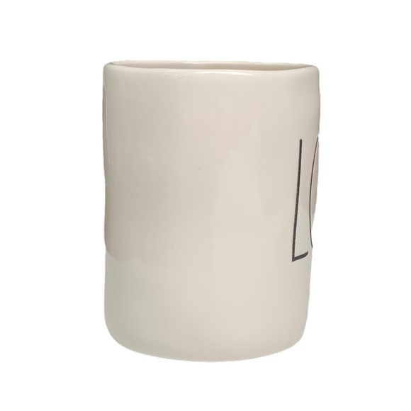 Rae Dunn LOVE Mug White Black Large Long Letters Ceramic Coffee Tea NWT 2017 OG - Picture 6 of 11